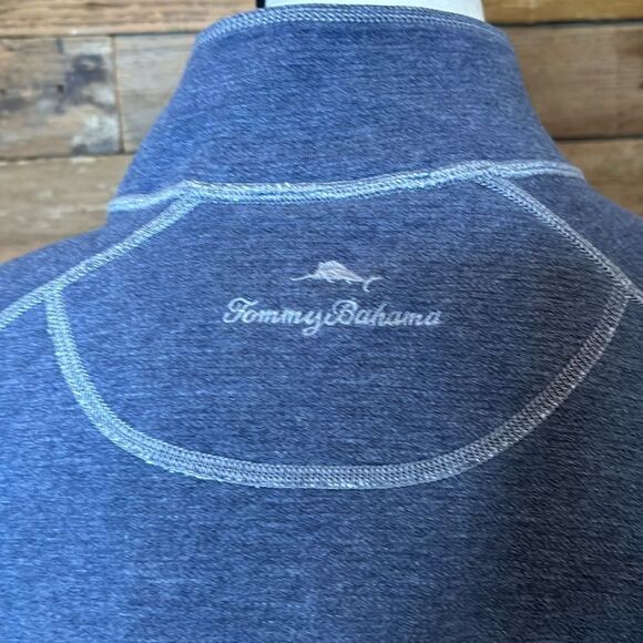 TOMMY BAHAMA reversible long sleeve pullover with zipper 2 in 1 - Picture 4 of 10